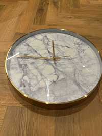 Zegar ścienny Marble, biały marmur, średnica 31 cm