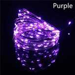 Lampki dekoracyjne na druciku 30 LED 3m PURPUROWE NA BATERIE
