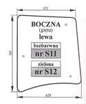 Zetor Proxima  5421, 5441 , Forterra 95, 105 szyba S 11   S 12
