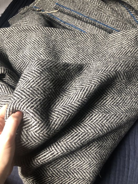 Tkanina płaszczowa 100% wełna jodełka 250/150 kupon