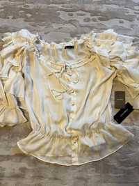Блуза прозрачная Dolce&Gabbana винтаж шелковая блузка шовкова вінтаж