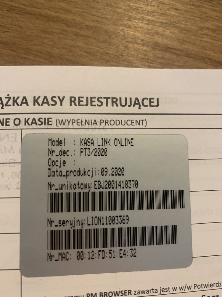 Kasa fiskalna Novitus Link online