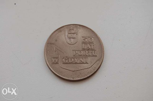 Monety. Moneta 10 złotych z 1972 roku. 50 lat portu w Gdyni.
