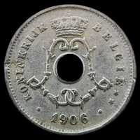 Moeda de 5 Cents - 1906 - Bélgica