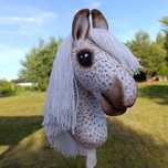 Hobby horse A4, siwy w hreczka, nowy