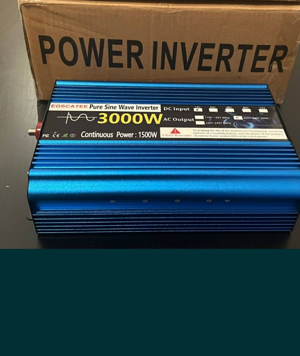 Інвертор EGSCATEE 3000W/1500 номінальна
