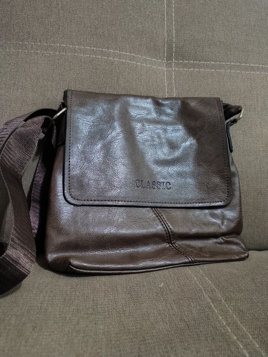 Шкіряна чоловіча сумка