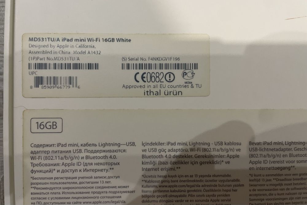 iPad Mini wifi 16 GB