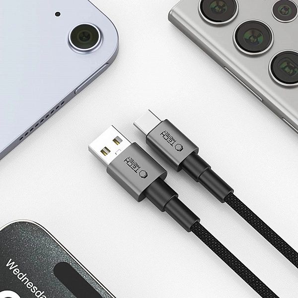 Kabel Tech-Protect UltraBoost DNA USB-A / USB-C 15W/3A 200 cm - szary