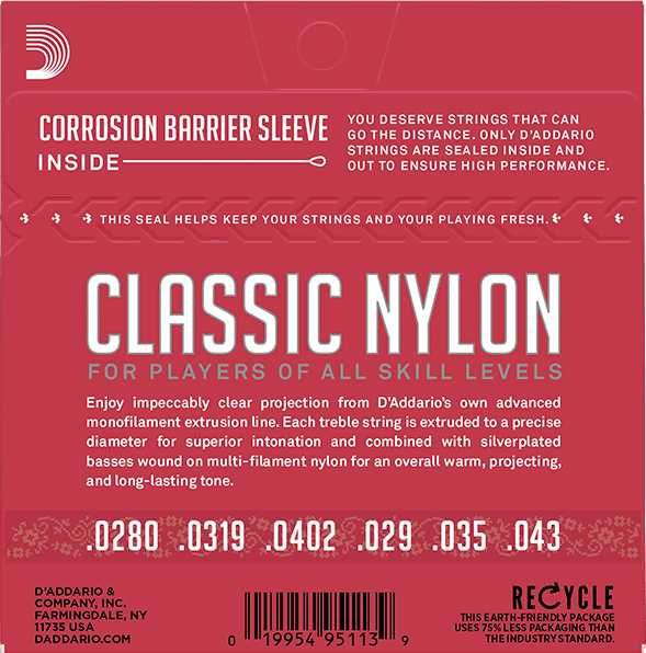 Струны для классической гитары D'Addario EJ27N