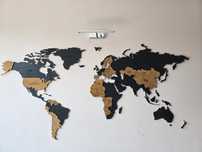 Duża mapa świata na ścianę 3D