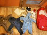 Paka zestaw ubrań jesień zima dla niemowlaka chłopca 0-6  kombinezon