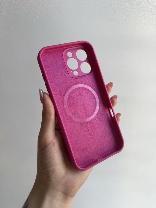 Szkło hartowane i etui silikonowe MagSafe różowe do IPHONE 16 PRO MAX