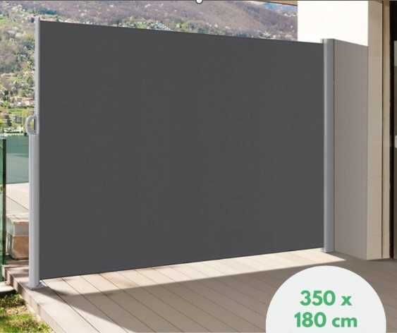 Markiza tarasowa boczna roleta w kasecie zwijana osłona na taras