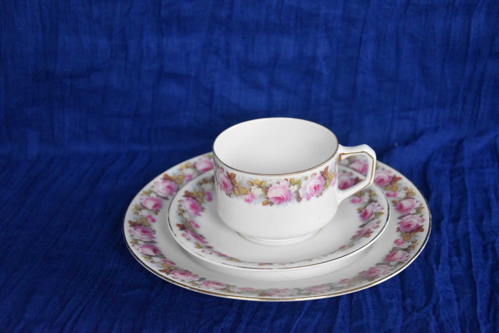 Filiżanka trio Tettau stara porcelana niemiecka (2)