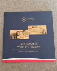 Folder 500 zł Lech Kaczyński 2020 r. J.Polski + 3 foldery gratis