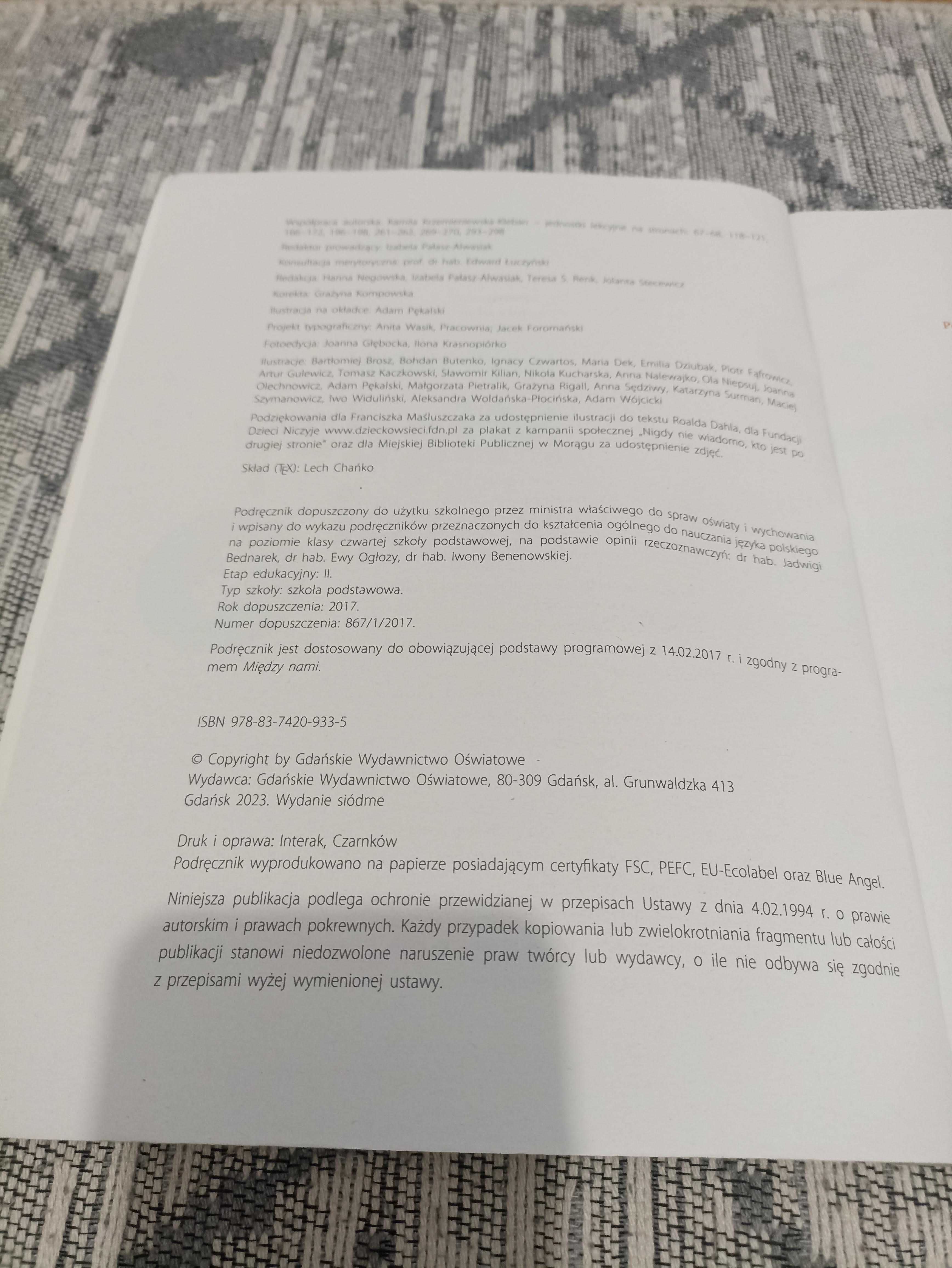 Podręcznik j. polski Między nami kl. 4