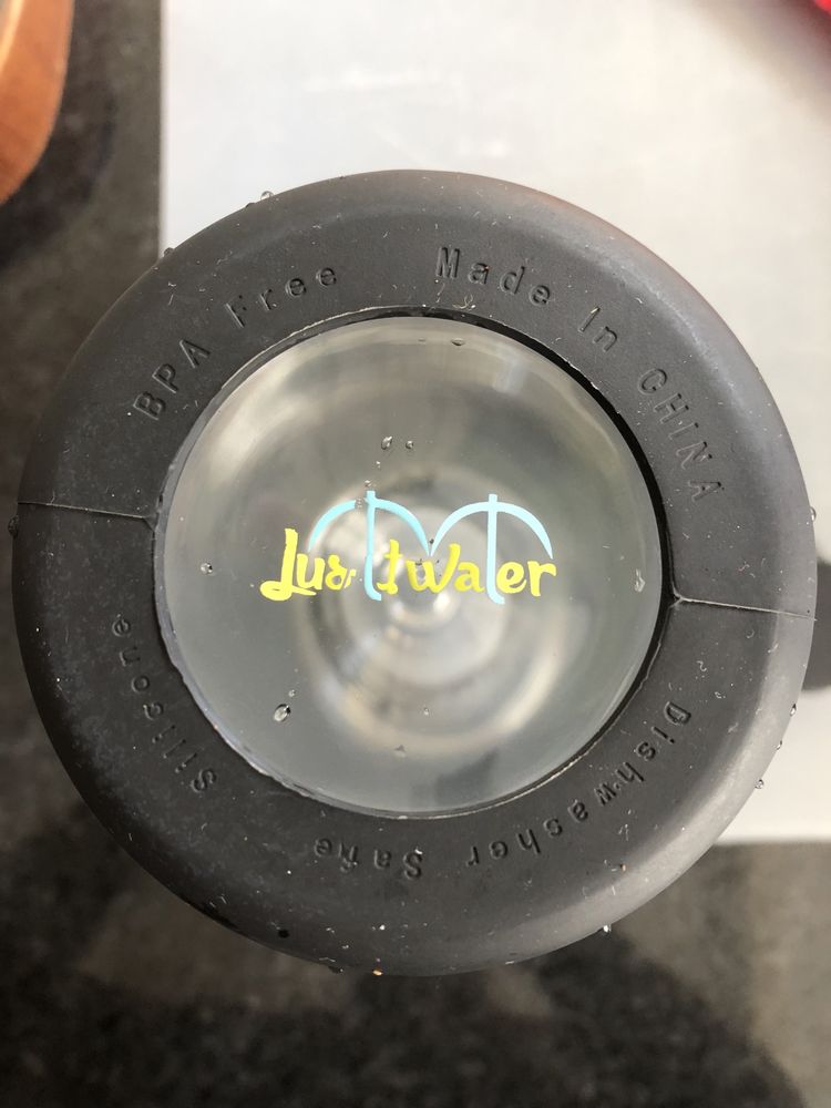 Justfwater 1lt, garrafa de água de vidro com capa silicone
