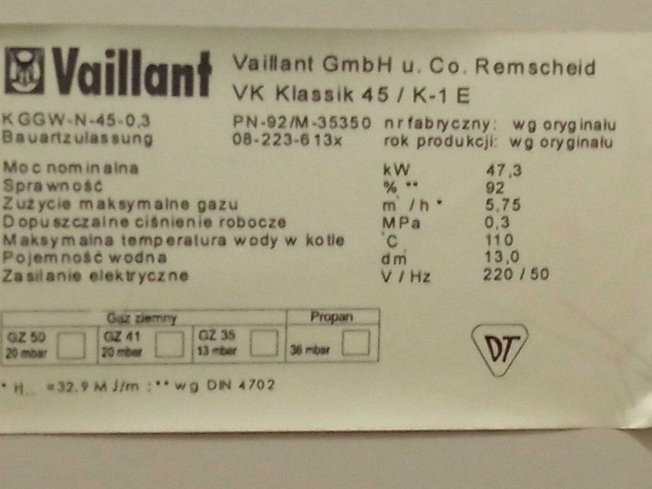 Piec centralnego ogrzewania na gaz