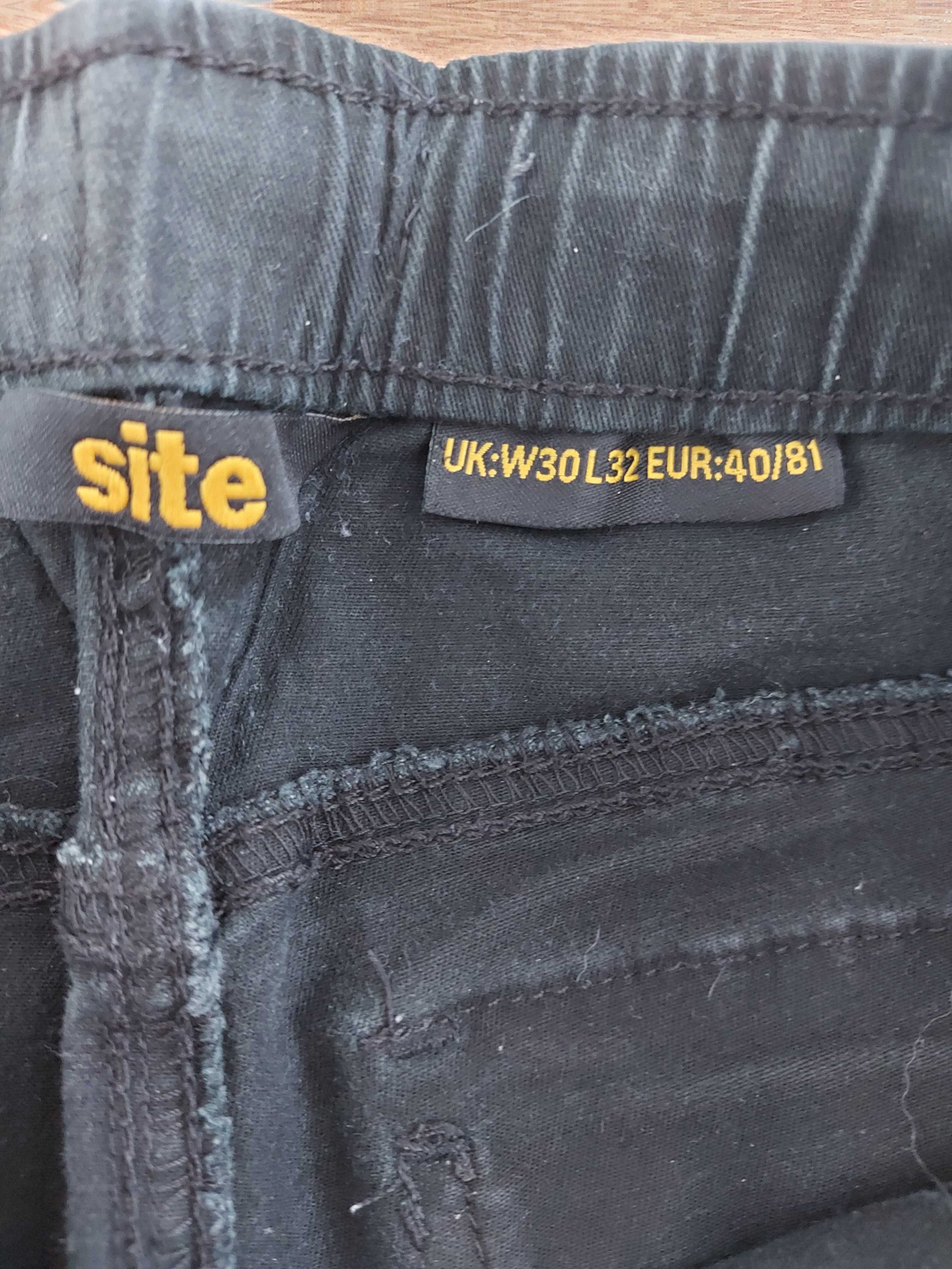 Site czarne męskie bojówki uniwersalne spodnie wielofunkcyjne W30 L32
