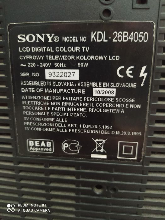 Sprzedam telewizor sony