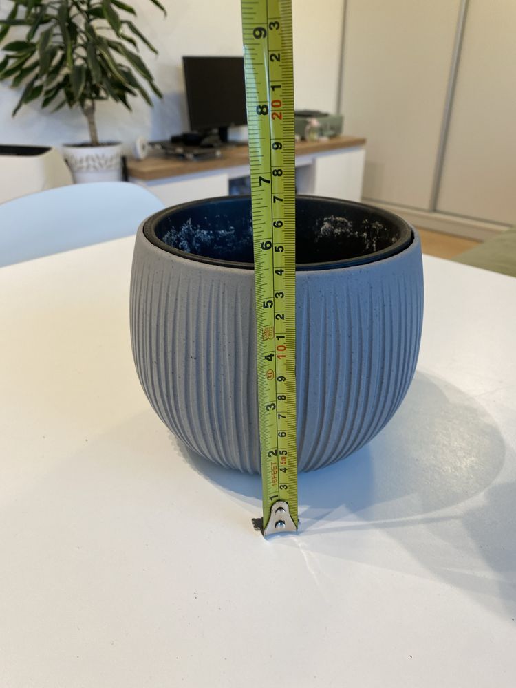 Doniczka szara d 15 cm