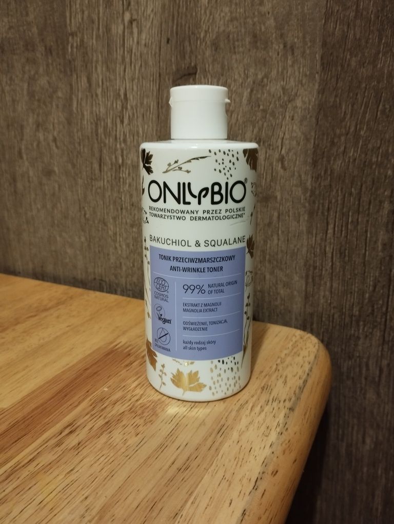 Nowy Only Bio Bakuchiol&Squalane przeciwzmarszczkowy tonik, 300 ml