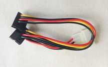 Переходник питания для HDD / SSD - Molex IDE / 2 x SATA 15 pin угловые