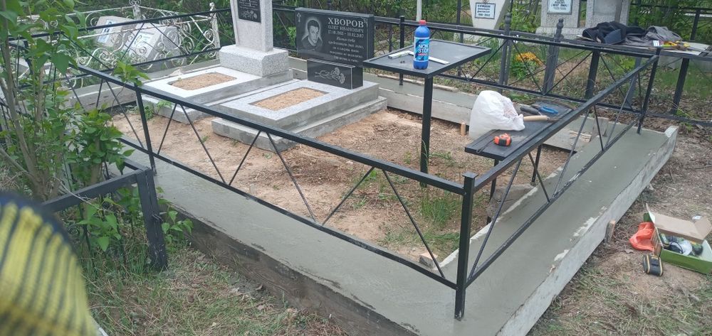 Заливка Бетонок на Кладбище