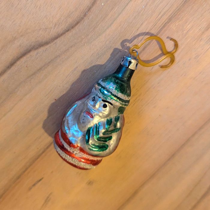 Mikołaj Bombka szklana PRL