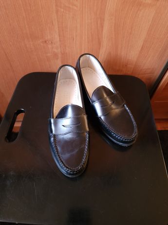 Czarne buty skórzane 23,5 cm (rozm. 37)