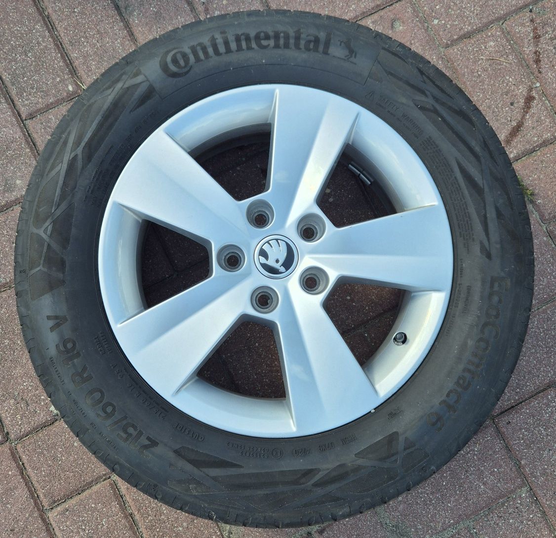 Oryginalne Koła Felgi Aluminiowe Skoda 16" 5x112 ET41