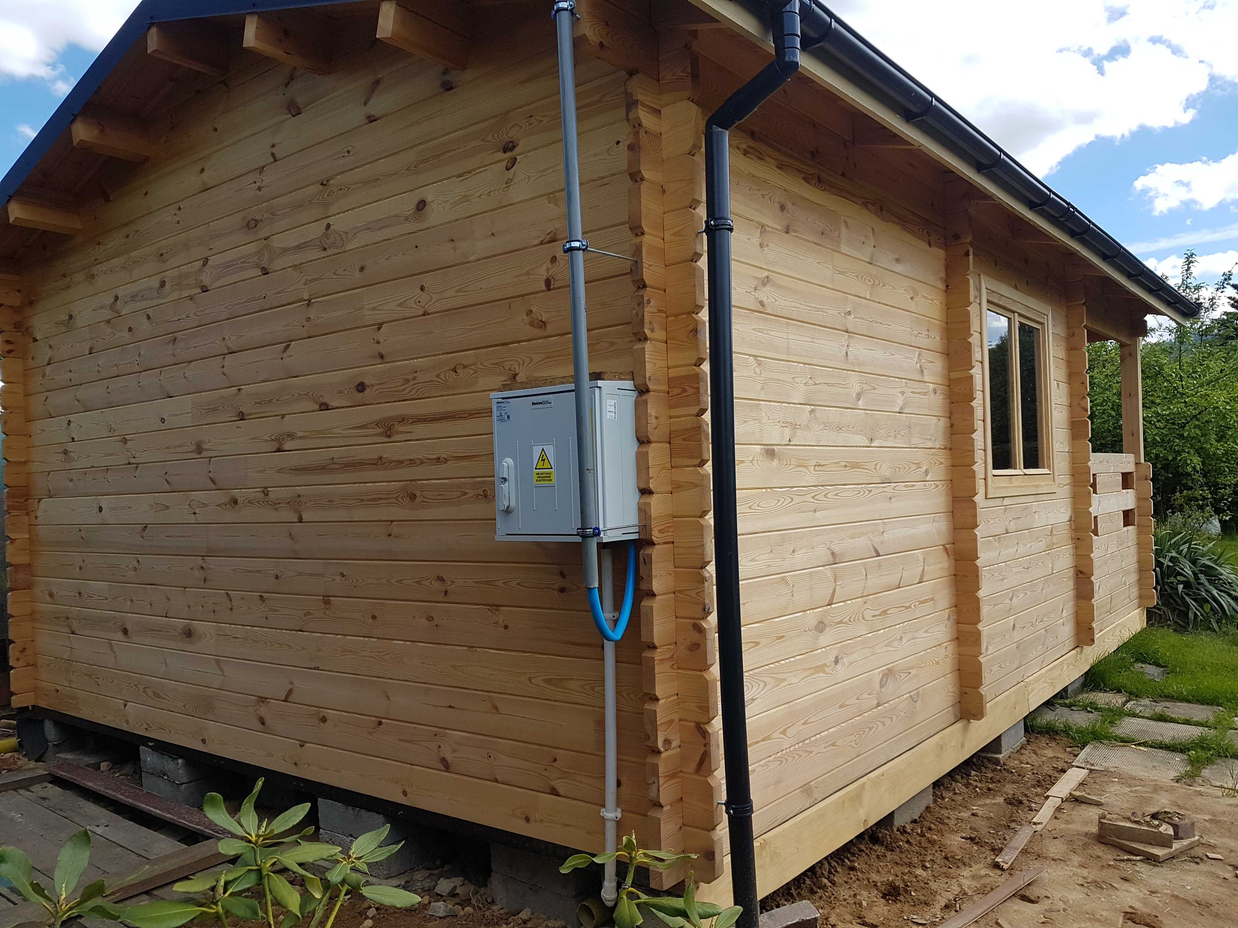 Domek letniskowy, drewniany, działkowy, 32,5 m2 ściana ,gr. od 44mm