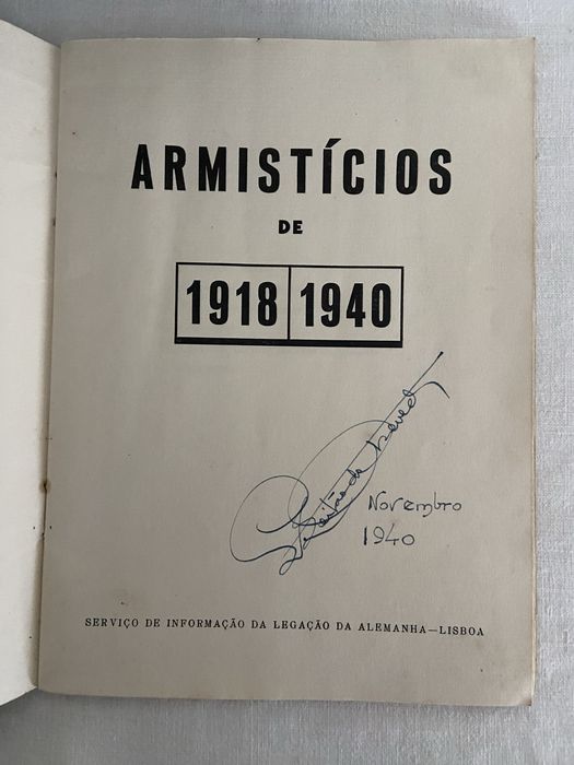 Publicação sobre os Armisticios de 1918 e 1940