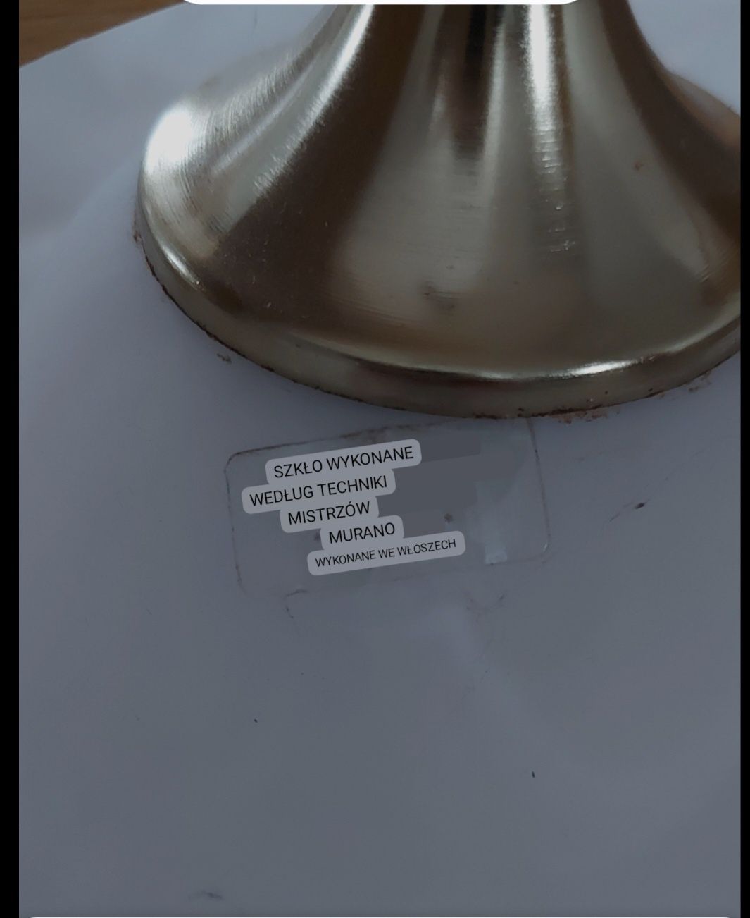 Lampa włoska lampy złote elementy łancuszek drewno