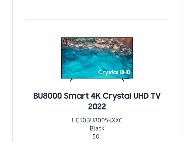 TV SAMSUNG BU8000 CRYSTAL 2022