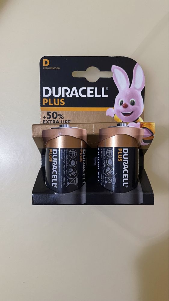 Батарейки Duracell 9V, D