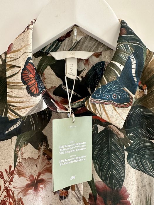 Przepiękna bluzka nowa H&M botanika rośliny