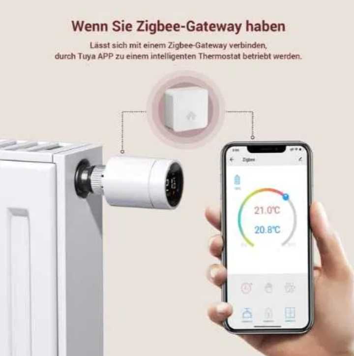 Termostat grzejnikowy Smart Zigbee, WI-FI aplikację TUYA Zigbee -NOWY