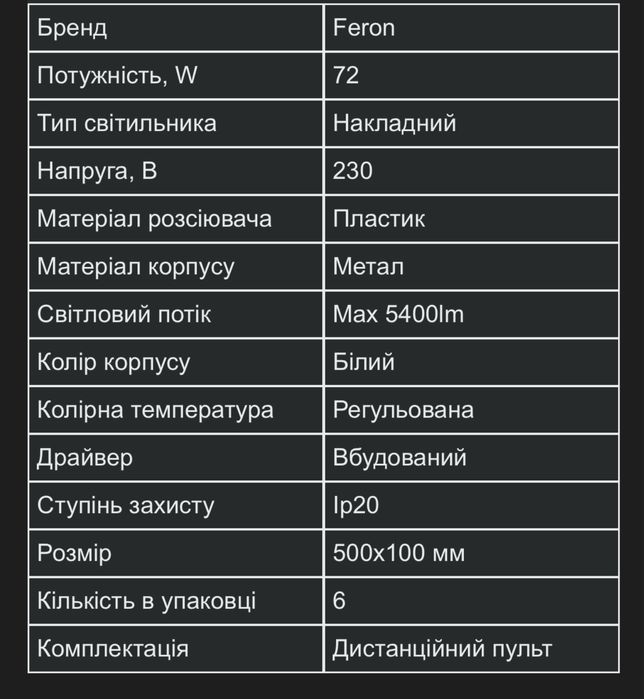 Світлодіодній світильник Feron AL6010 SIRIUS 72W