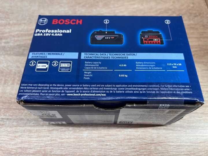 Akumulator BOSCH GBA 18V 4.0Ah Professional