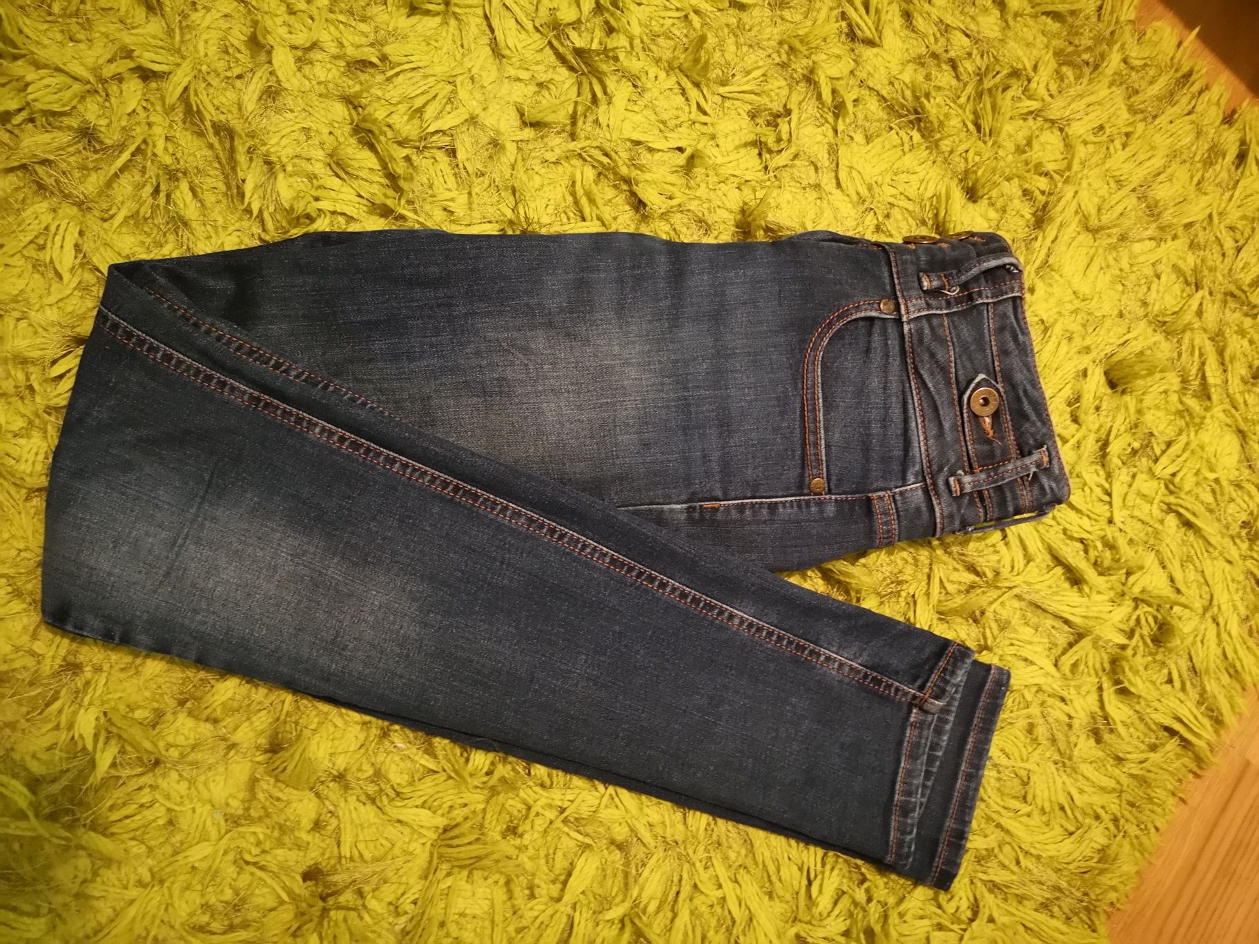 Spodnie jeans rurki river island wysoki stan