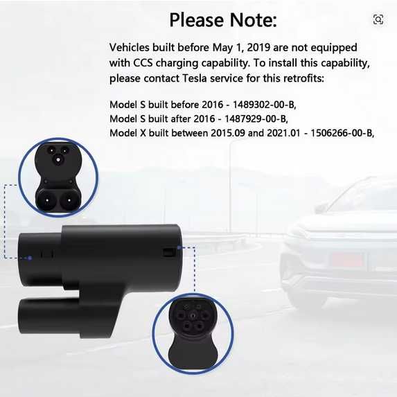 Adaptador CCS para TIPO 2 - TESLA