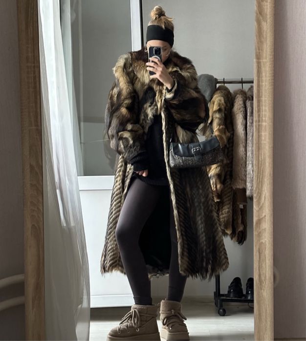 Spredam futro vintage naturalne