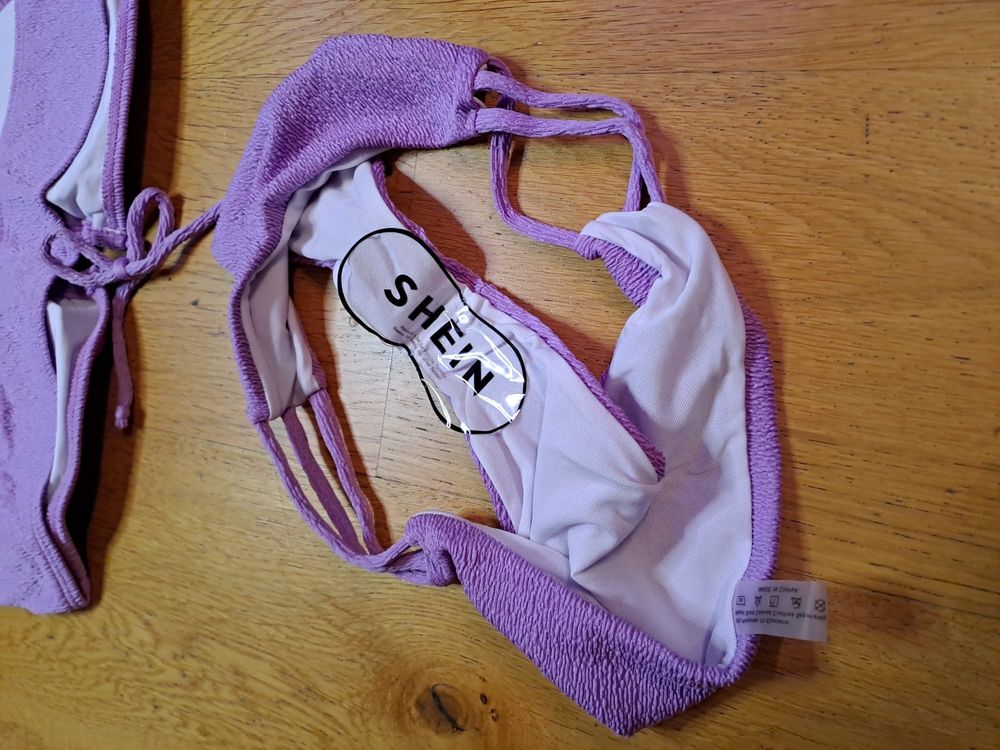 Bikini shein nowe fioletowe liliowe XL wrzosowe nowe