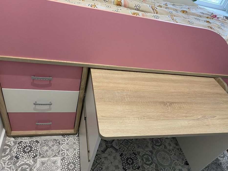 Ліжко для дівчинки, ліжко дитяче, ліжко, тумба,шафа,комод