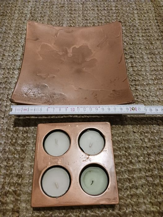 Conjunto suporte velas e prato