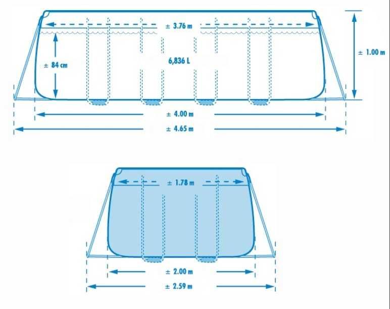 Basen stelażowy Intex Prism Frame 400x200x100 cm 26788