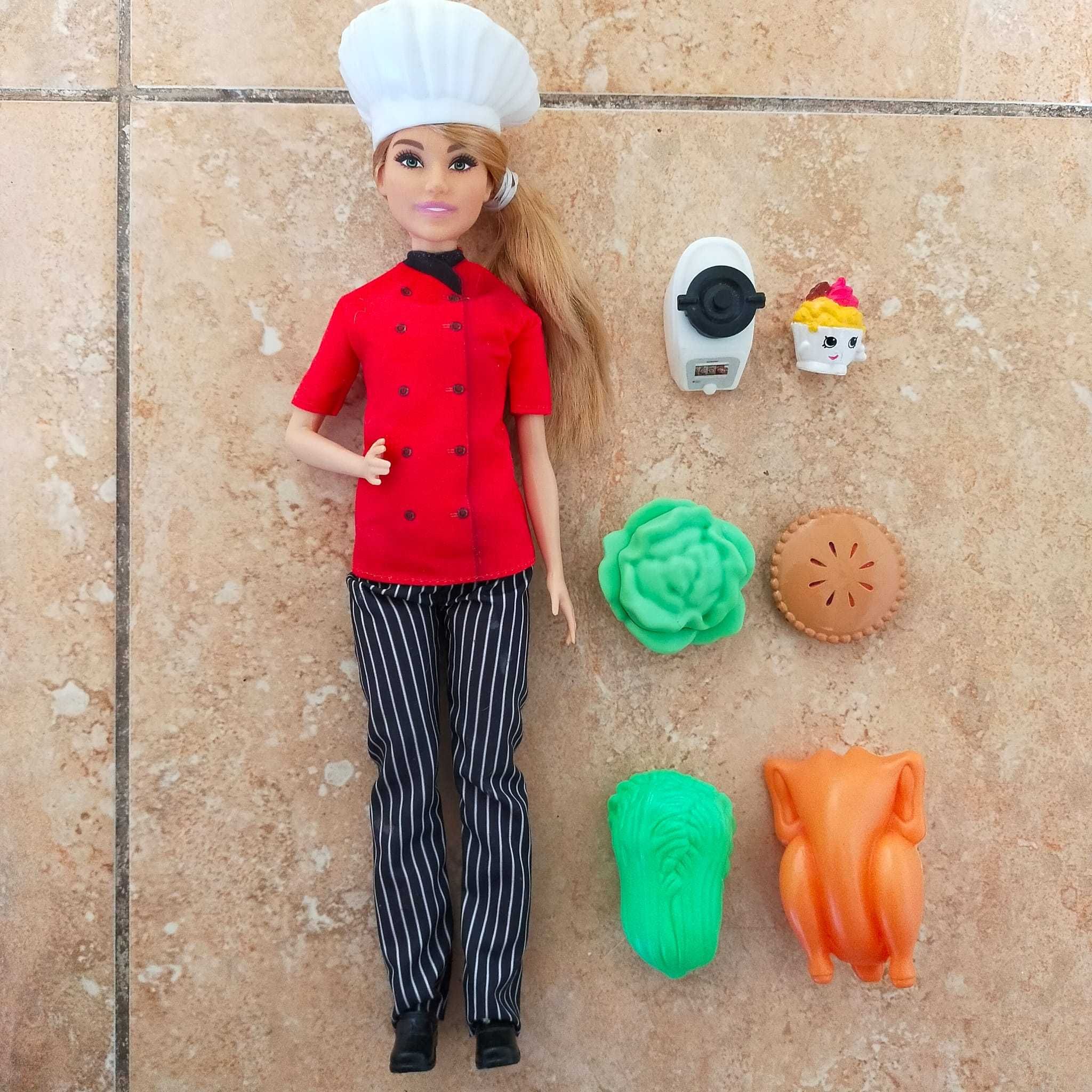 Barbie chefe cozinheira e acessórios