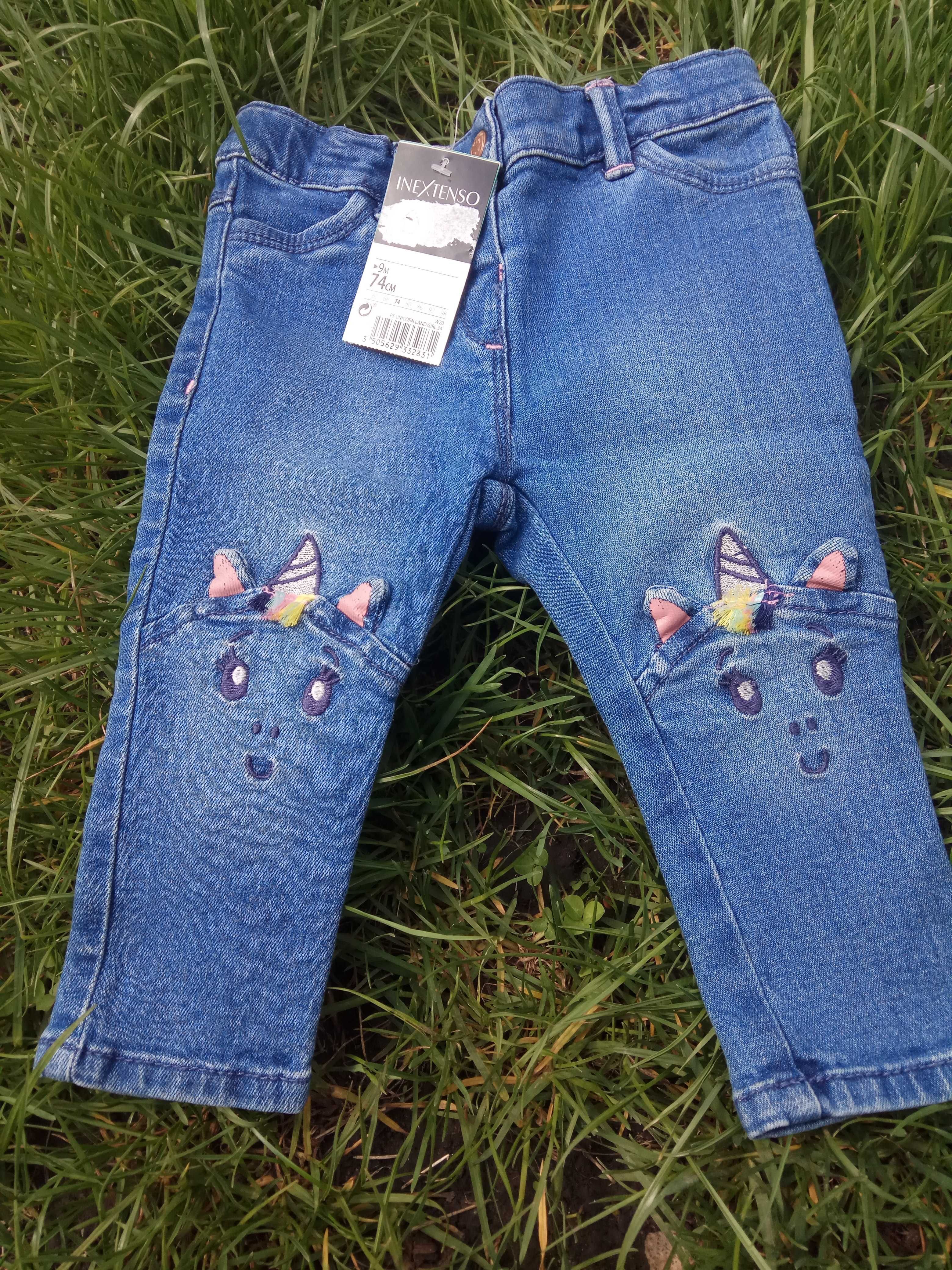 Нові джинси на дівчинку на 9-12місяців